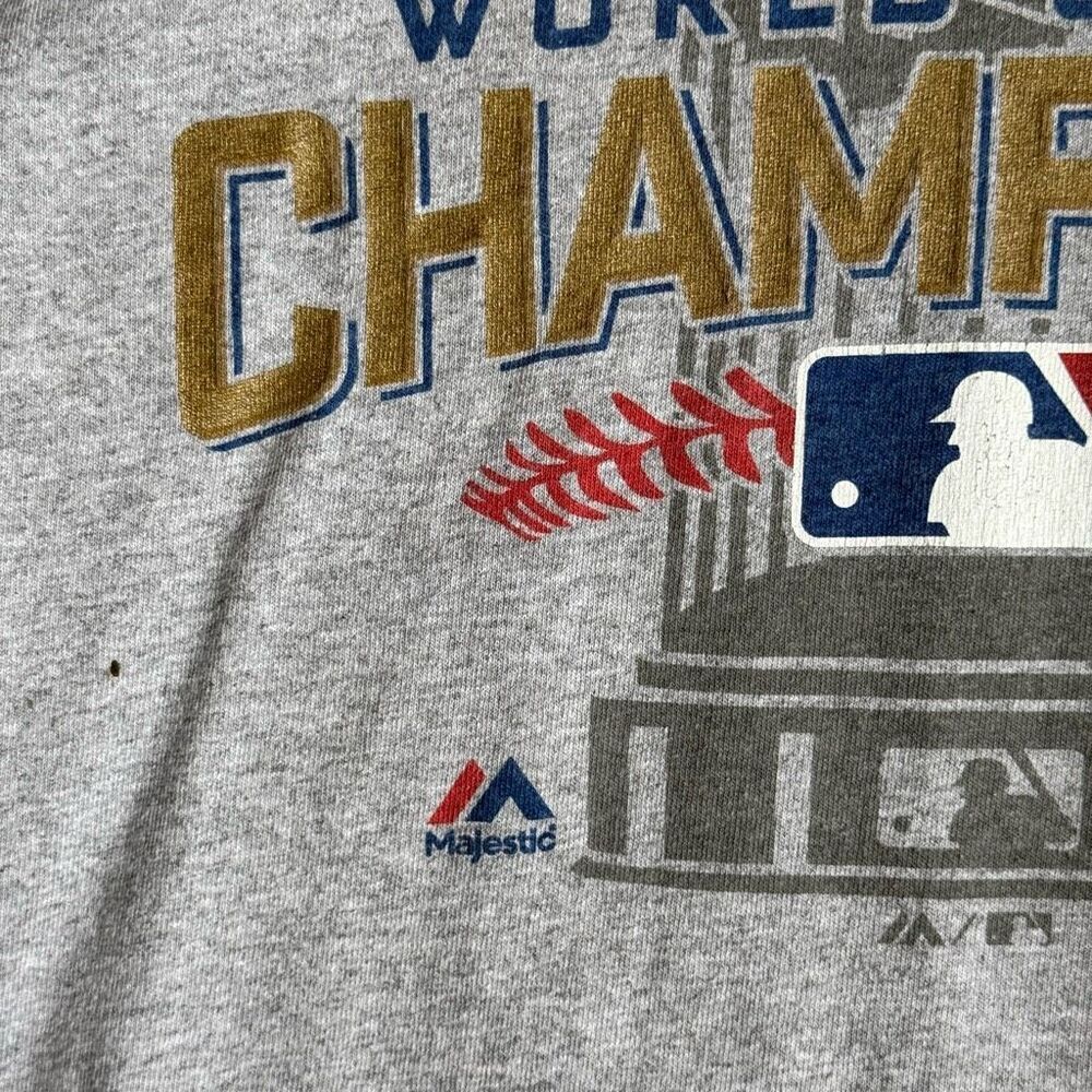 Chicago Cubs 2016 World Series Tee Men's M Gray MLB Delta Collector Shirt - Picture 3 of 13